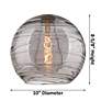 5_Athens Deco Swirl 10"W Brushed Satin Nickel LED Mini Pendant more views