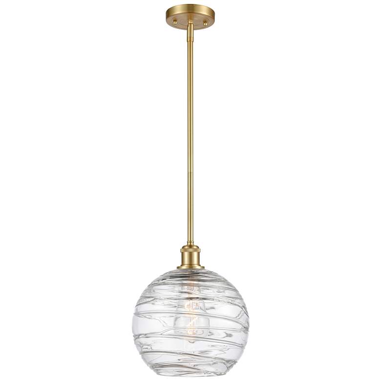 Image 1 Athens Deco Swirl 10"W Gold LED Mini Pendant w/ Clear Glass