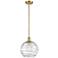 Athens Deco Swirl 10"W Gold LED Mini Pendant w/ Clear Glass