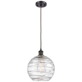 Athens Deco Swirl 10"W Oil-Rubbed Bronze Globe Mini Pendant Athens Deco Swirl 10"W Oil-Rubbed Bronze Globe Mini Pendant