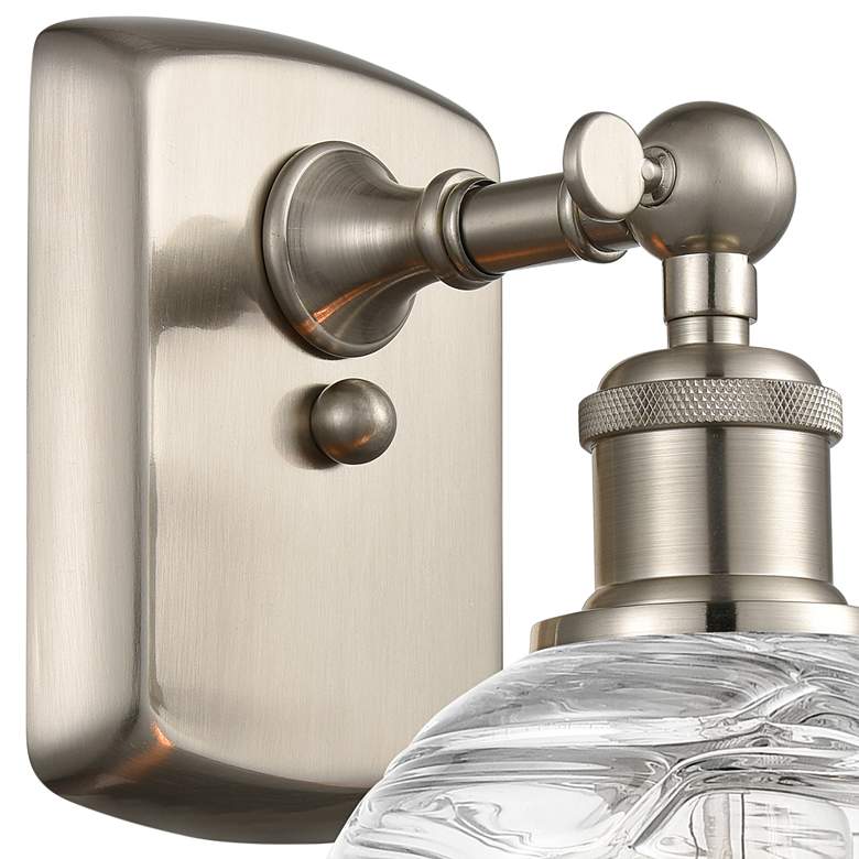 Image 3 Athens Deco Swirl 11" High Brushed Satin Nickel Wall Sconce more views