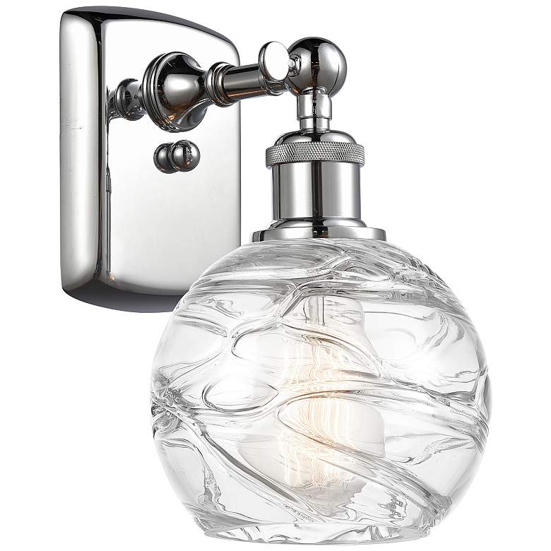 Image 1 Athens Deco Swirl 11 inch High Polished Chrome Wall Sconce