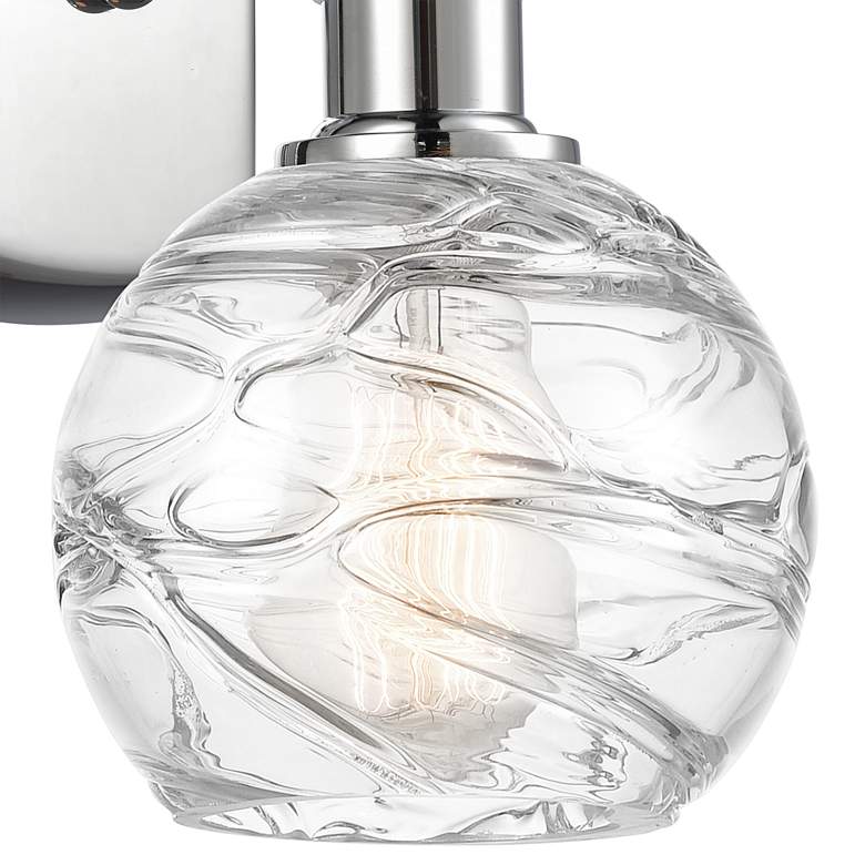 Image 2 Athens Deco Swirl 11" High Polished Chrome Wall Sconce more views