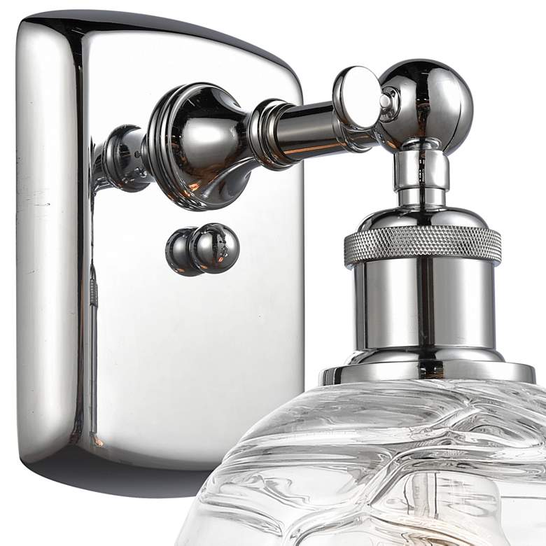 Image 3 Athens Deco Swirl 11" High Polished Chrome Wall Sconce more views