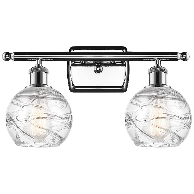 Image 1 Athens Deco Swirl 11 inchH Polished Chrome 2-Light Wall Sconce