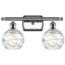 Athens Deco Swirl 11"H Polished Chrome 2-Light Wall Sconce Athens Deco Swirl 11"H Polished Chrome 2-Light Wall Sconce