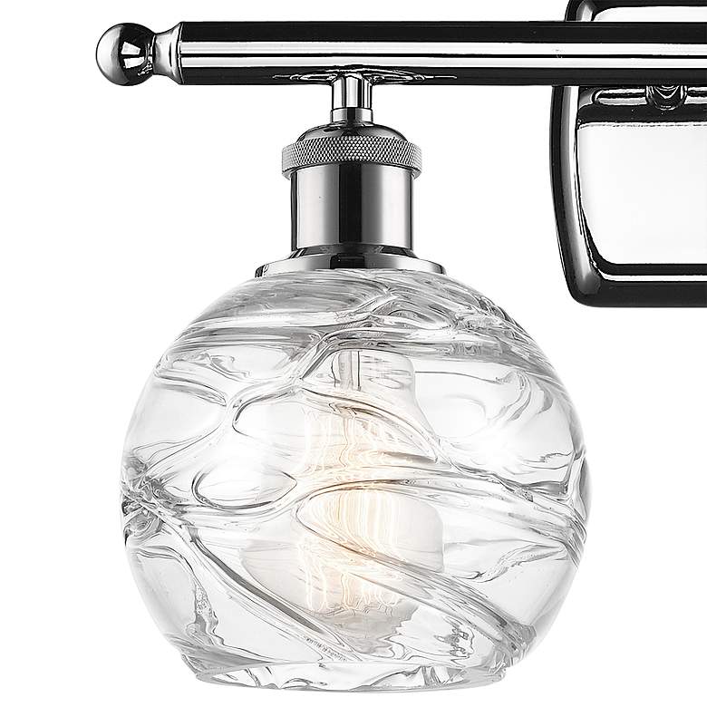Image 2 Athens Deco Swirl 11 inchH Polished Chrome 2-Light Wall Sconce more views