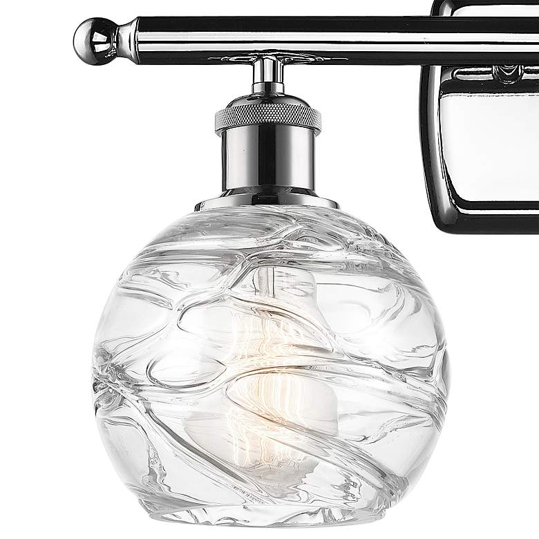 Image 2 Athens Deco Swirl 11"H Polished Chrome 2-Light Wall Sconce more views