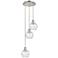 Athens Deco Swirl 12 1/2"W Polished Nickel Multi-Light Pendant