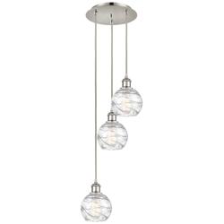 Athens Deco Swirl 12 1/2"W Polished Nickel Multi-Light Pendant