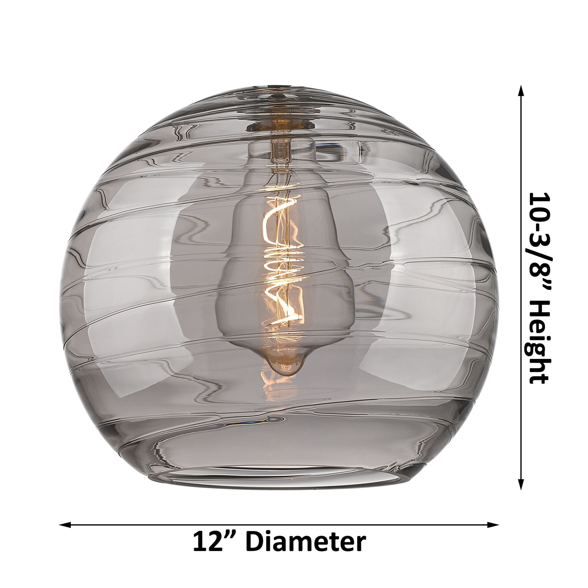 Image 5 Athens Deco Swirl  12" LED Semi-Flush - Satin Nickel - Clear Deco Swir more views