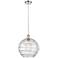 Athens Deco Swirl 12" Wide Polished Nickel LED Mini Pendant