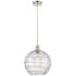 Athens Deco Swirl 12" Wide Polished Nickel LED Mini Pendant