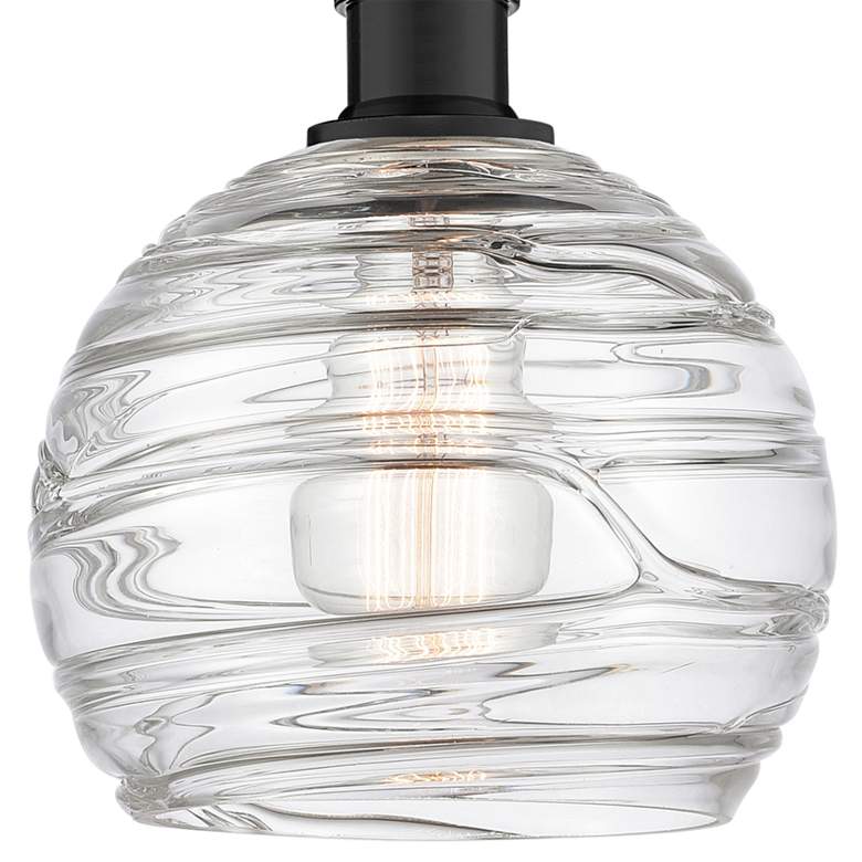 Image 2 Athens Deco Swirl 13 3/4" High Matte Black Wall Sconce more views