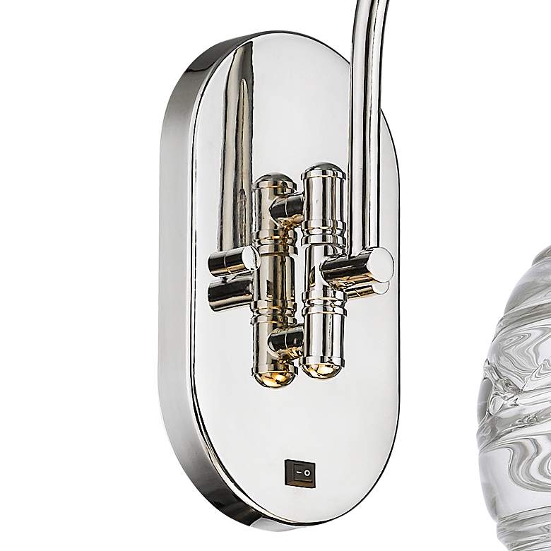 Image 3 Athens Deco Swirl 13 3/4" High Polished Nickel Wall Sconce more views
