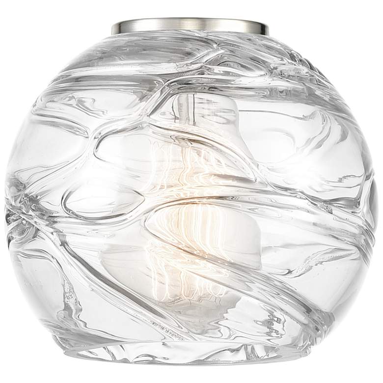 Image 4 Athens Deco Swirl 13 3/4" Wide Matte Black LED Pendant Light more views