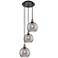 Athens Deco Swirl 14 1/2"W Black Brass Multi-Light Pendant