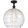 Athens Deco Swirl 14" LED Semi-Flush - Oil Rubbed Bronze - Clear