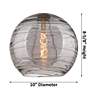 4_Athens Deco Swirl 16 1/2"W Copper Multi-Light Pendant w/ Clear Shades more views