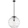 1_Athens Deco Swirl 17 3/4" Wide Matte Black Pendant Light