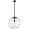 Athens Deco Swirl 17 3/4" Wide Matte Black Pendant Light