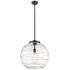 Athens Deco Swirl 17 3/4" Wide Matte Black Pendant Light