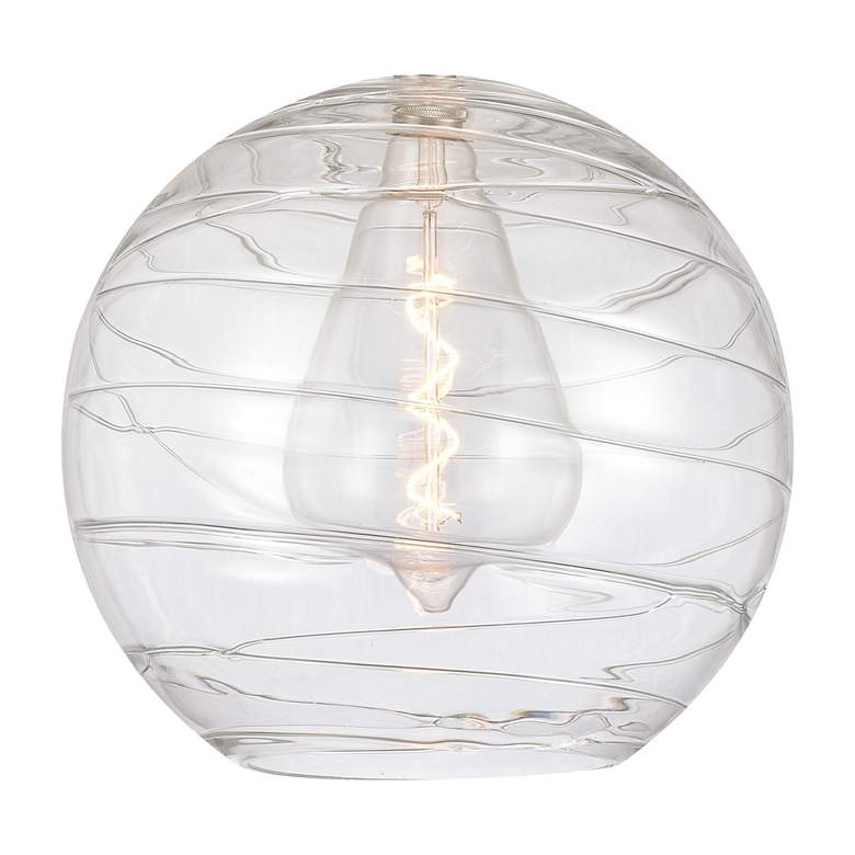 Image 4 Athens Deco Swirl 17 3/4" Wide Matte Black Pendant Light more views