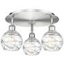 Athens Deco Swirl 17 3/4" Wide Satin Nickel Ceiling Light