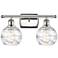 Athens Deco Swirl 2 Light 16" LED Bath Light - Nickel - Clear Deco Swi