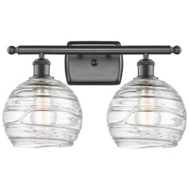 Athens Deco Swirl 2 Light 18" LED Bath Light - Bronze - Clear Athens Deco Swirl 2 Light 18" LED Bath Light - Bronze - Clear