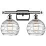 1_Athens Deco Swirl 2 Light 18" LED Bath Light - Chrome - Clear Deco Swi