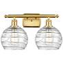 1_Athens Deco Swirl 2 Light 18" LED Bath Light - Gold - Clear Deco Swirl