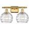 Athens Deco Swirl 2 Light 18" LED Bath Light - Gold - Clear Deco Swirl