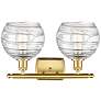 2_Athens Deco Swirl 2 Light 18" LED Bath Light - Gold - Clear Deco Swirl more views