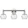 Athens Deco Swirl 23 3/4"W Nickel 3-Light Vanity Bath Light