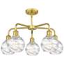 2_Athens Deco Swirl 24" Wide Satin Gold 5-Light Chandelier more views