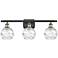 Athens Deco Swirl 26" Wide Black 3-Light Bath Vanity Light