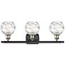 2_Athens Deco Swirl 26" Wide Black 3-Light Bath Vanity Light more views