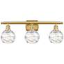 1_Athens Deco Swirl 26" Wide Satin Gold 3-Light LED Bath Light