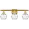 Athens Deco Swirl 26" Wide Satin Gold 3-Light LED Bath Light