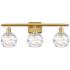 Athens Deco Swirl 26" Wide Satin Gold 3-Light LED Bath Light