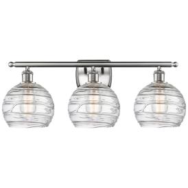 Athens Deco Swirl 26" Wide Satin Nickel 3-Light Bath Light Athens Deco Swirl 26" Wide Satin Nickel 3-Light Bath Light