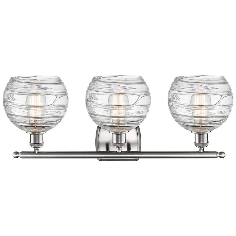 Image 3 Athens Deco Swirl 26" Wide Satin Nickel 3-Light Bath Light more views