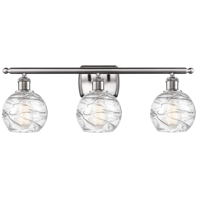 Image 1 Athens Deco Swirl 26" Wide Satin Nickel 3-Light Bath Light