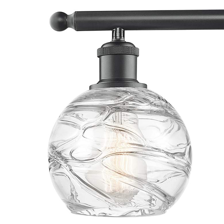Image 2 Athens Deco Swirl 26"W Matte Black 3-Light Bath Vanity Light more views
