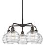 1_Athens Deco Swirl 26"W Oil-Rubbed Bronze 5-Light Chandelier