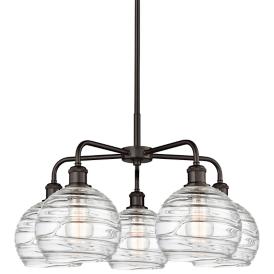 Athens Deco Swirl 26"W Oil-Rubbed Bronze 5-Light Chandelier Athens Deco Swirl 26"W Oil-Rubbed Bronze 5-Light Chandelier