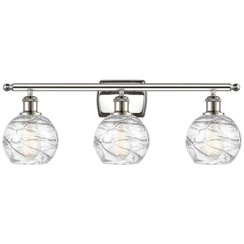 Image 1 Athens Deco Swirl 26"W Polished Nickel 3-Light Bath Light