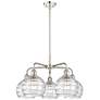 Athens Deco Swirl 26"W Polished Nickel 5-Light Chandelier