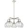 Athens Deco Swirl 26"W Polished Nickel 5-Light Chandelier